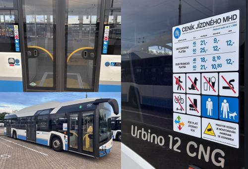 Nové piktogramy na vozidlech DPCHJ a.s.